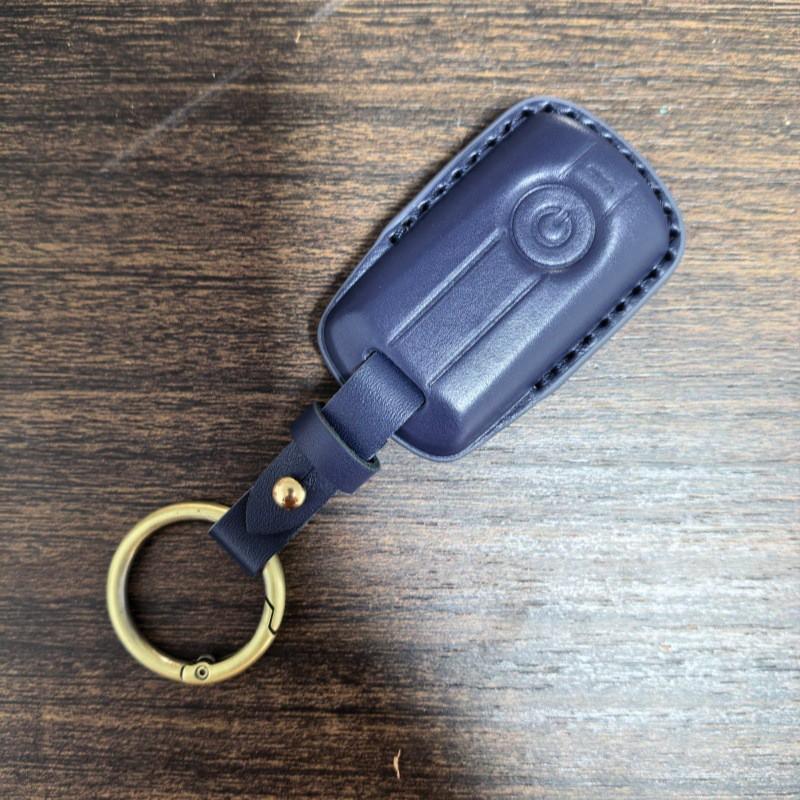 Premium Genuine Leather Key Case Cover Yamaha XMAX 300 NVX 155 NMAX Motorbike Keys Round Snap