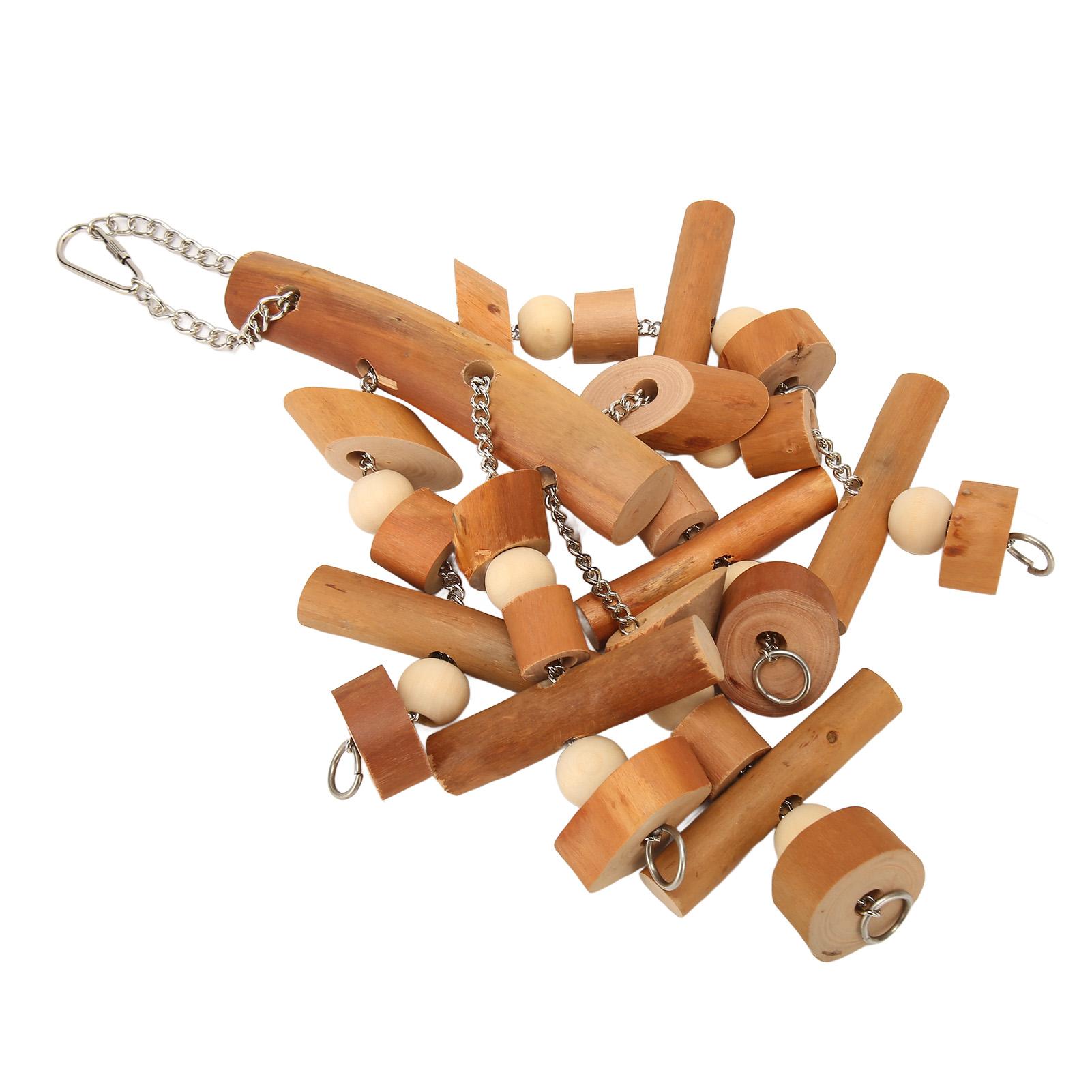 Bird Chewing Toys Fun Interactive Wood Blocks Parrot Bird Chewing Toys for Parakeet Cockatiel Conure Cockatoo