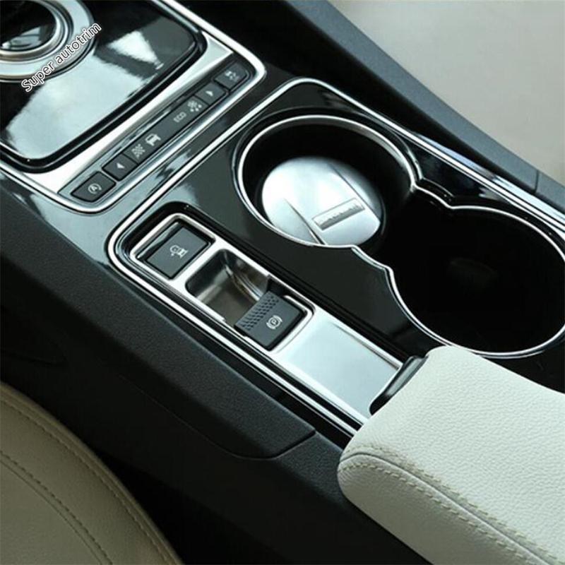 Car Electric Handbrake Parking P Stalls Button Decoration Cover Trim Fit For Jaguar XF 2016 - 2024 ABS Carbon Fiber Accessories