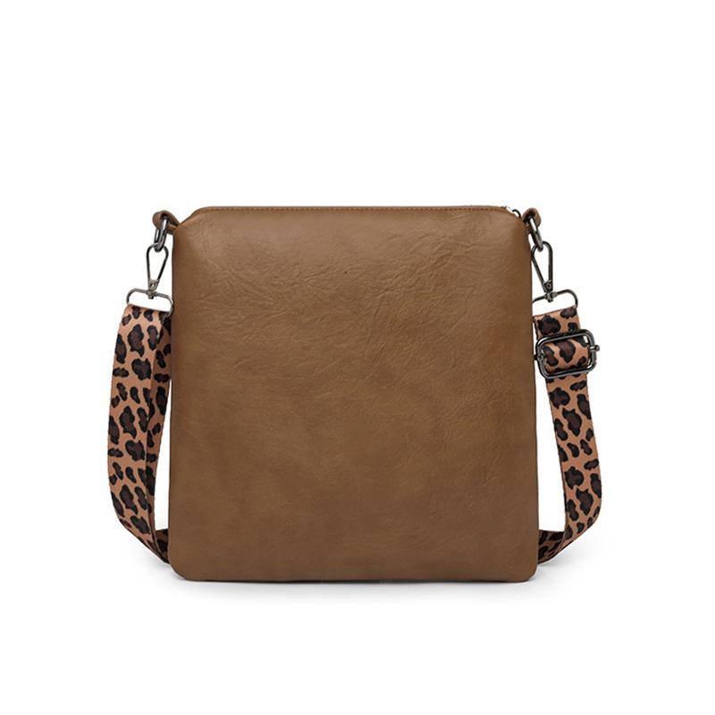 Vintage Leopard Pattern Crossbody Bags For Women Small Square Shoulder Bag Ladies Tassel Designer Phone Pocket CLE