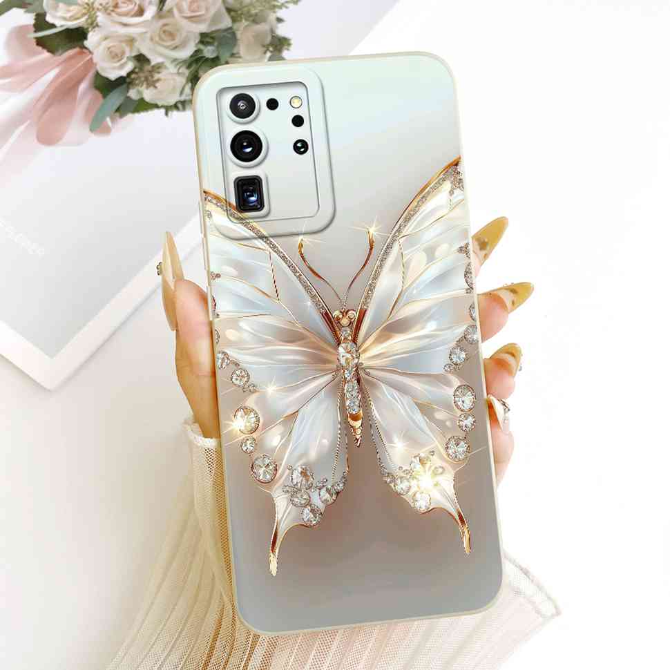 For Samsung Galaxy S20 Ultra Case Popular Color Floral Print Silicone Back Cover For Samsung S20 Ultra 4G 5G Phone Cases Fundas