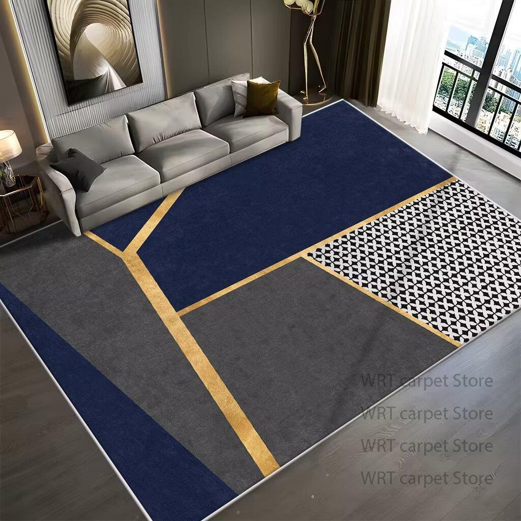 Modern Geometric Art Style Living Room Carpet Funny Pattern Home Decoration Sofa Area Rug Bedroom Lounge Non-slip Washable Mats