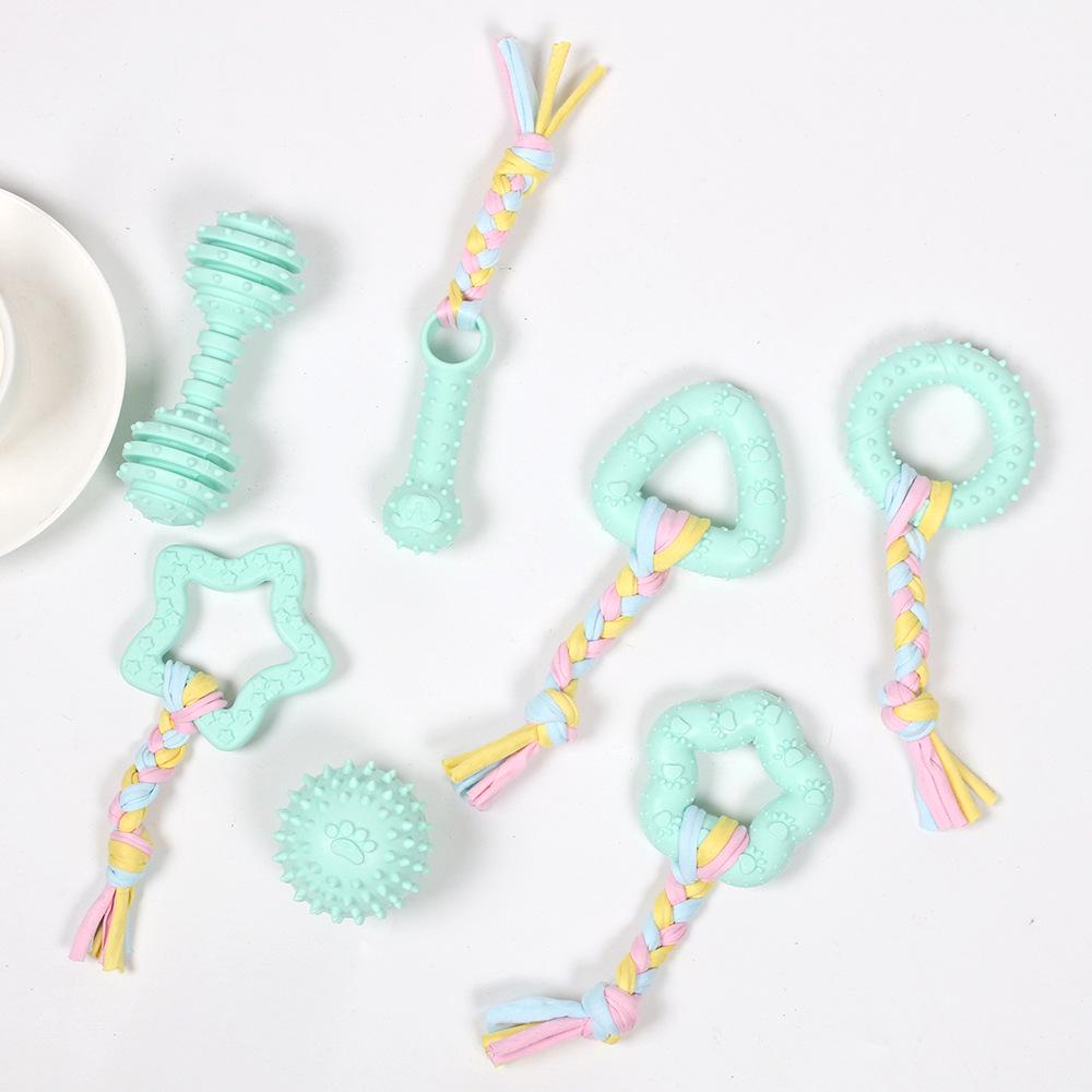 Cross-Border Pet Chew & Teaser Toy for Dogs & Cats – Teething, Training, Amusement: Small Dog Cloth Rope Knot.