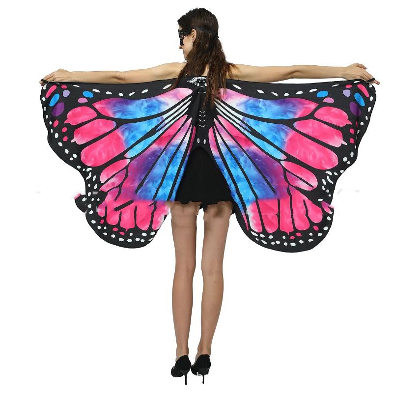 Butterfly Wings Cloak Role Play Accessories Stage Dress Up Shawl Party Costume Props Gradient Butterfly Wing Costume Accessories