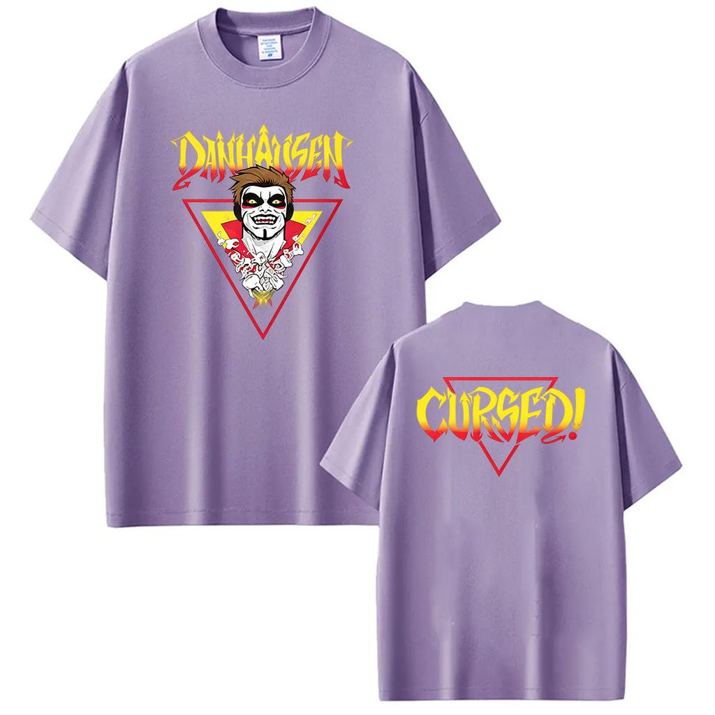 Hot 2026 Danhausen Cursed Merch T Shirt Mens Hip Hop Gothic Short Sleeve Tshirt Fashion Vintage Cotton Tshirts Punk Streetwear