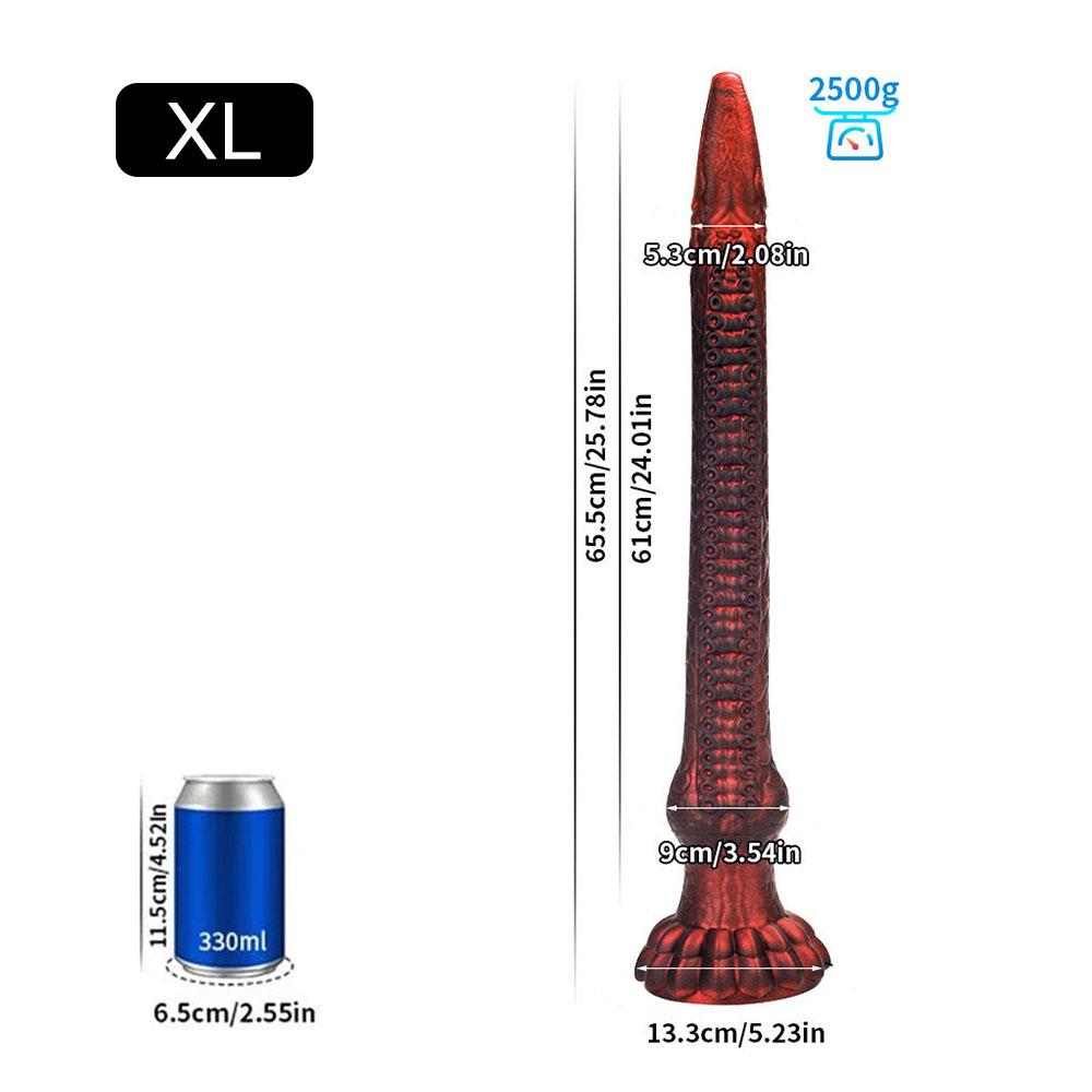 Super Huge Luminous Long Butt Plug Silicone Dildo Octopus Tentacles Anal Plug Dildo, Prostate Massage, BDSM Dilatador, 33"