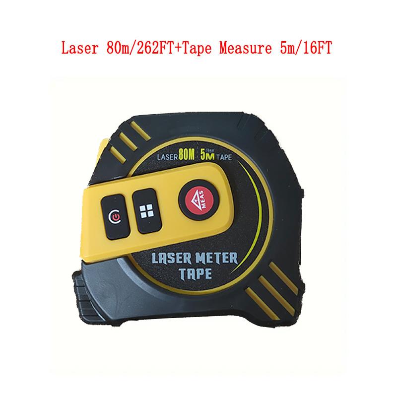 

Лазерная рулетка 2-в-1 40 м/80 м,Цифровой лазерный дальномер,Измерительный инструмент с рулеткой,Стальная рулетка с USB-подзарядкой