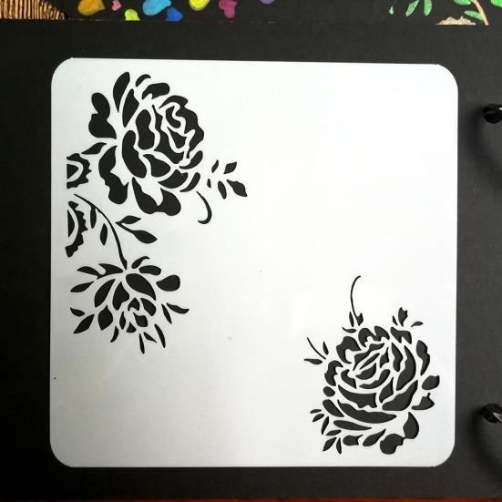 Bird Flower Paws Stencil DIY Craft Layering Album Painting Embossing Template