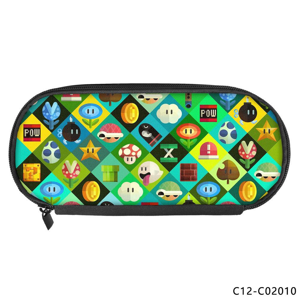 Animation Peripheral Single-layer Children's Pencil Bag Vertical Square Polyester Student Stationery Pencil Bag