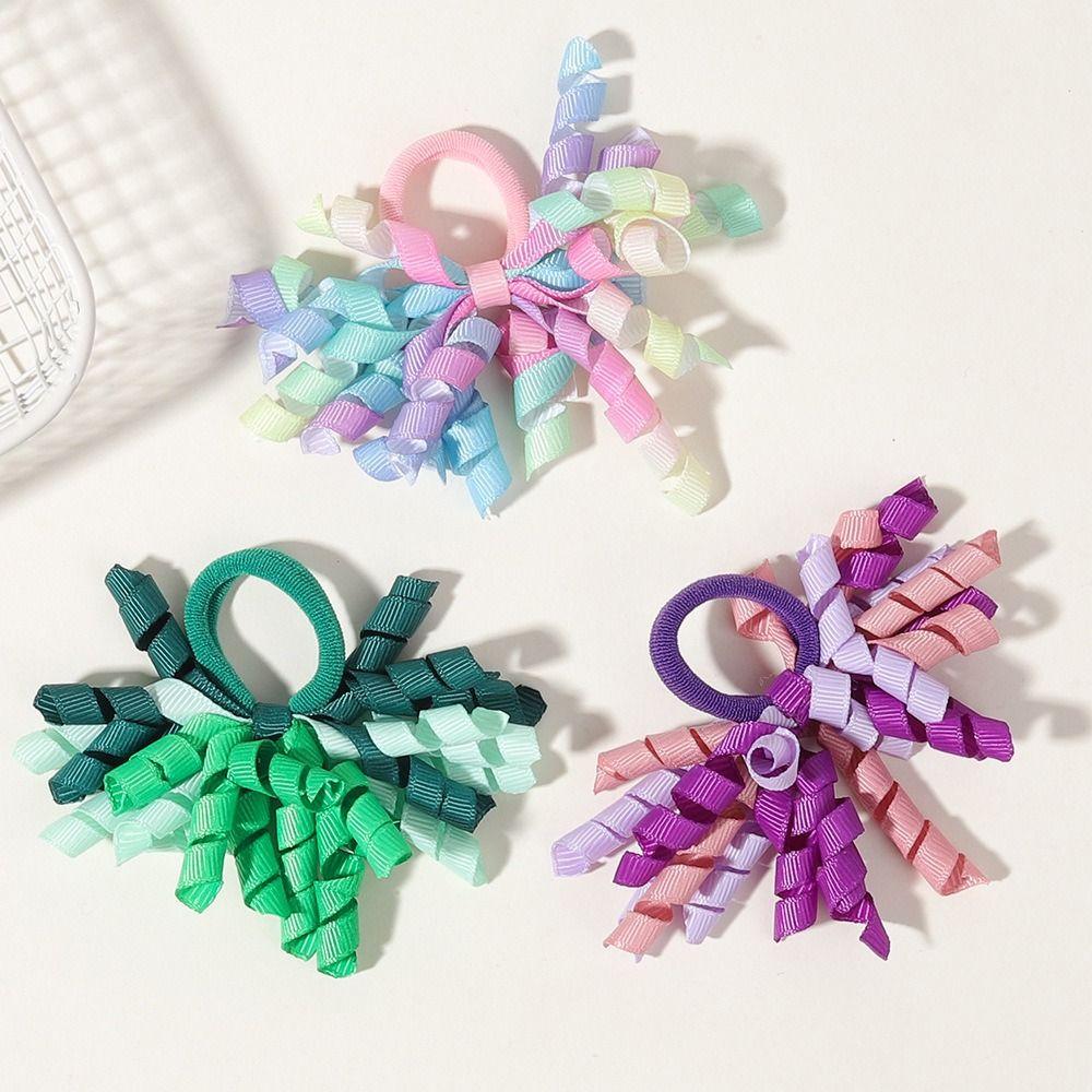 Elastic Tassels Hair Rings Rainbow Kids Hair Rope Sweet Girls Hair Rings  Holiday Dressing