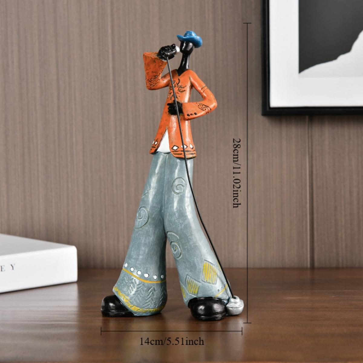 

Классическая скульптура, играющая мелодию, ностальгическая фигурка трубача для домашнего декора, украшение для полки, шкафа, рабочего стола в домашнем офисе, баре отеля Singer разноцветный