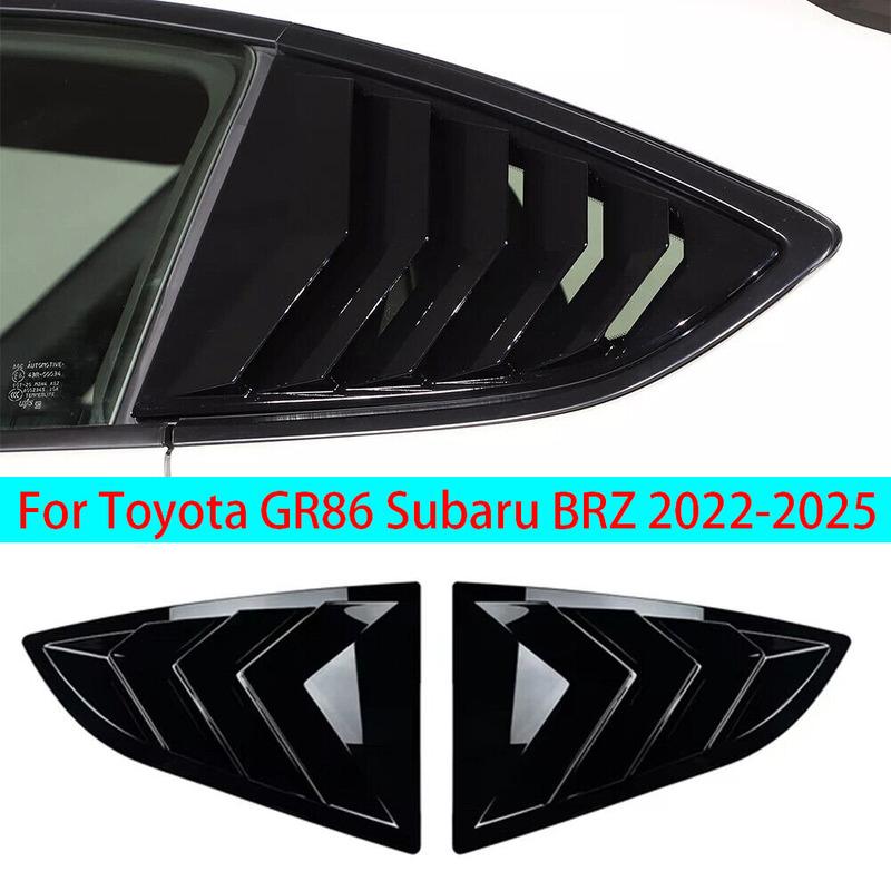 For Toyota GR86 Subaru BRZ -2025 Car Rear Louver Window Side Shutter Cover Trim Sticker Vent Scoop ABS Carbon Accessories