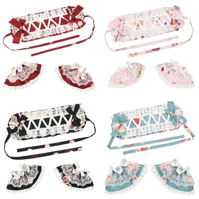 Elegant Japanese Styles Lace Hairband Arm Sleeves For Women Dressingup Fashionable Masquerades Party Head Accessories