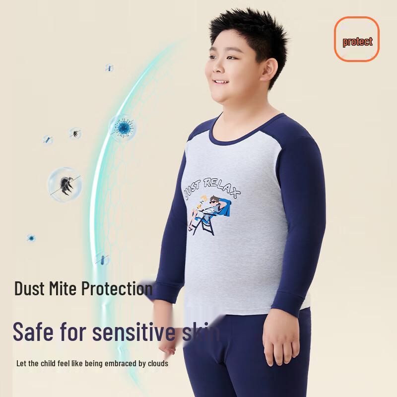Yalu Boys' Pure Cotton Thermal Underwear Set