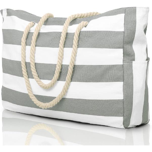 Becokan Beach Bags for Women Large Waterproof Beach Tote Bag Zipper Beach Bags Waterproof Sandproof Swim Pool Bag Large Tote
