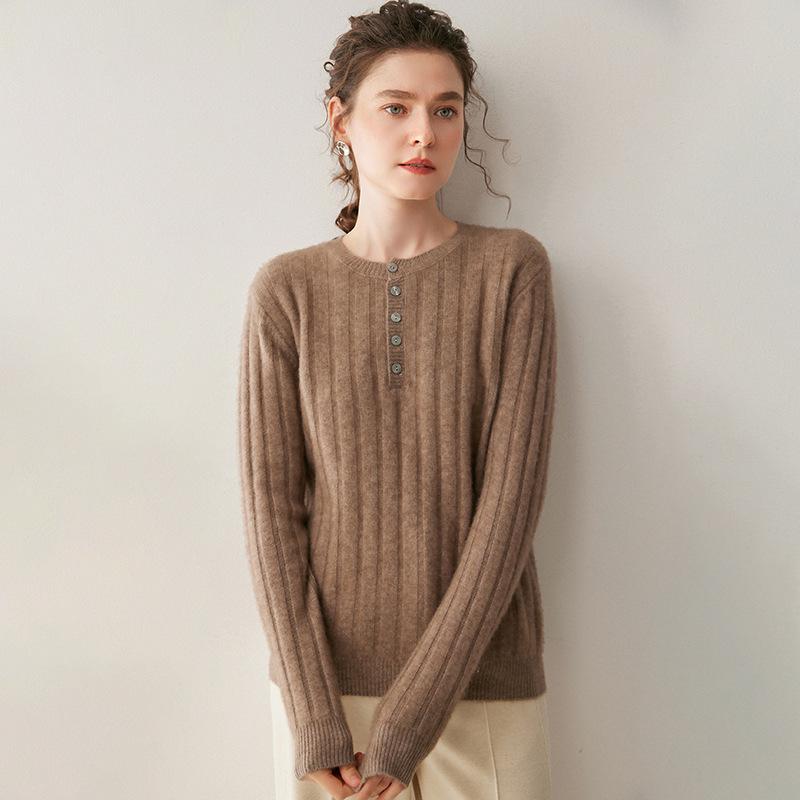 Soft Versatile Cashmere Women's Knit Solid Base Layer - Autumn/Winter