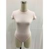 European Hot Selling Short Sleeve Round Neck Base Layer Jumpsuit Bodysuit FK1488