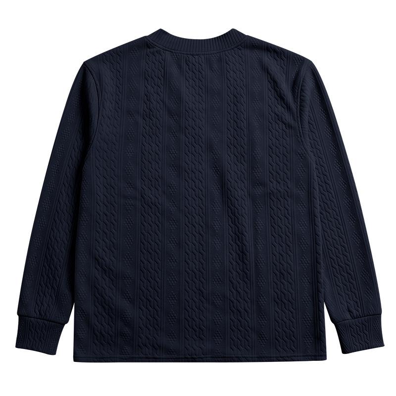 Maglione da Uomo Autunno Inverno a Treccia Monocolore Scollo a V Manica Lunga Casual Business Maglione Lavorato a Maglia