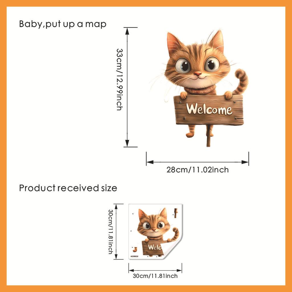 Kreative Katzen-Wandtattoos mit Schriftzug, niedliche, abnehmbare und selbstklebende Wandtattoos für Kinderzimmer und Wohnzimmer