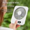 Ultra-Thin Portable Desktop Fan with Digital Display - Silent, Multifunctional, Rechargeable, and Hangable for Students and Offices.
