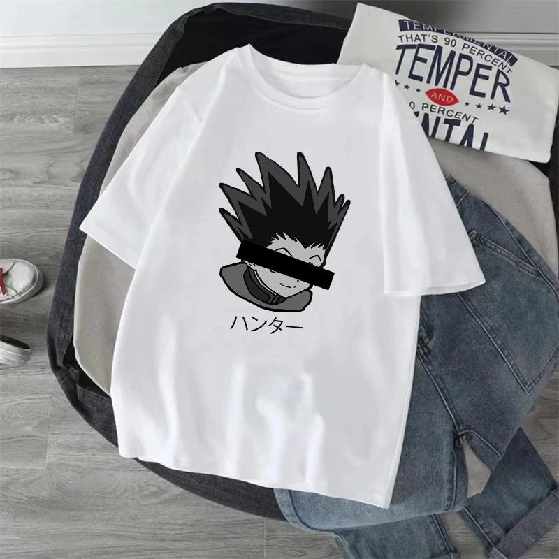 Kawaii Japanese Anime X Hunter Cotton Women's T-shirt Manga Hisoka Killua Zoldyck Kurapika Devil's Eye Short Sleeve T-shirt