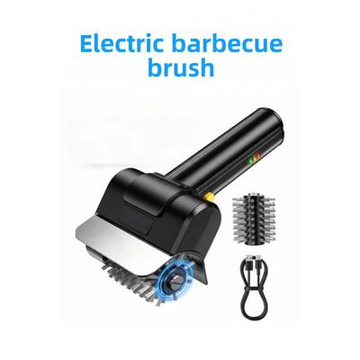 Cepillo para Barbacoa Eléctrico con Alambre de Acero, Tambor de Acero Inoxidable, Recargable, Inalámbrico, Cepillo de Limpieza, Cepillo de Limpieza para Exteriores, Cepillo para Parrilla