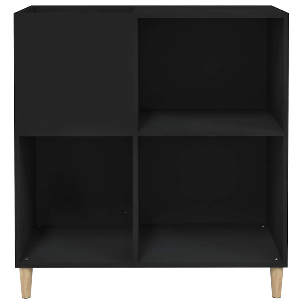Vidaxl Szafka Na Płyty, Czarna, 84,5X38X89 Cm, Materiał Drewnopochodny