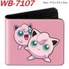 Pokemon Full Color Short Card Holder Folded Coin Purse Cute Pikachu Wallet 1pcs