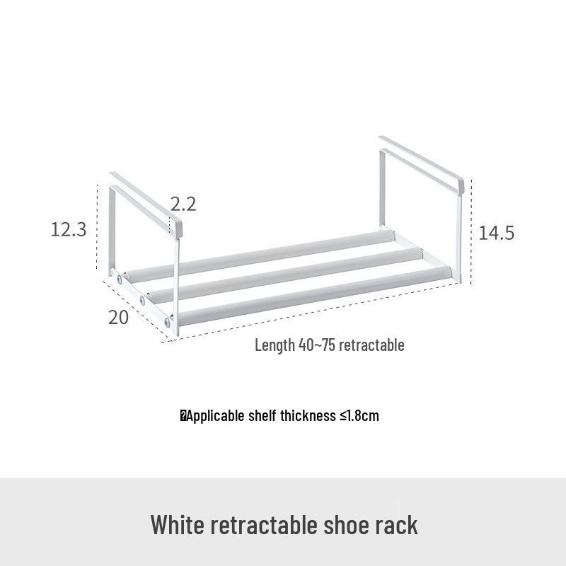 Zapatero Retráctil de Capas con Divisores y Cestas Colgantes para Almacenamiento Organizado