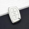 3 Buttons Soft TPU Smart Key Fob for Hyundai Santa Fe Tucson Elantra Creta Sonata I30 Ix35 Ix45 I10 I40 Rena Protective Keychain