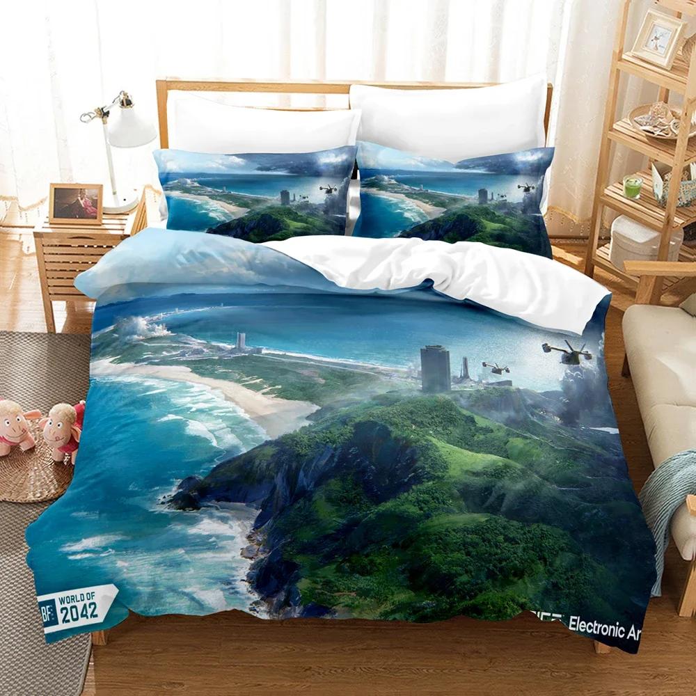 

3D Printed Battlefield Bedding Set Single Twin Double Queen King Cal King Size Bed Linen Set 135x200cm