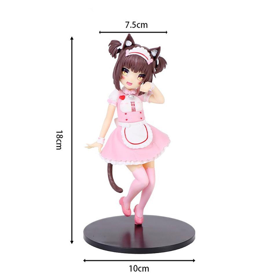 Anime Kawaii Girl Figure Chocolates Vanilla Cute Cat Maid Style Model Collectible Desktop Ornament Toy Kid Gifts NEKOPARA PVC Kid Friendly