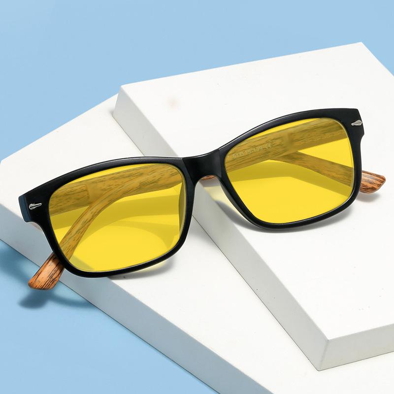 Retro Wood Grain Anti Blue Light Glasses for Men's Esports Suitable for Playing Games Watching Mobile Phones Computer Glasses