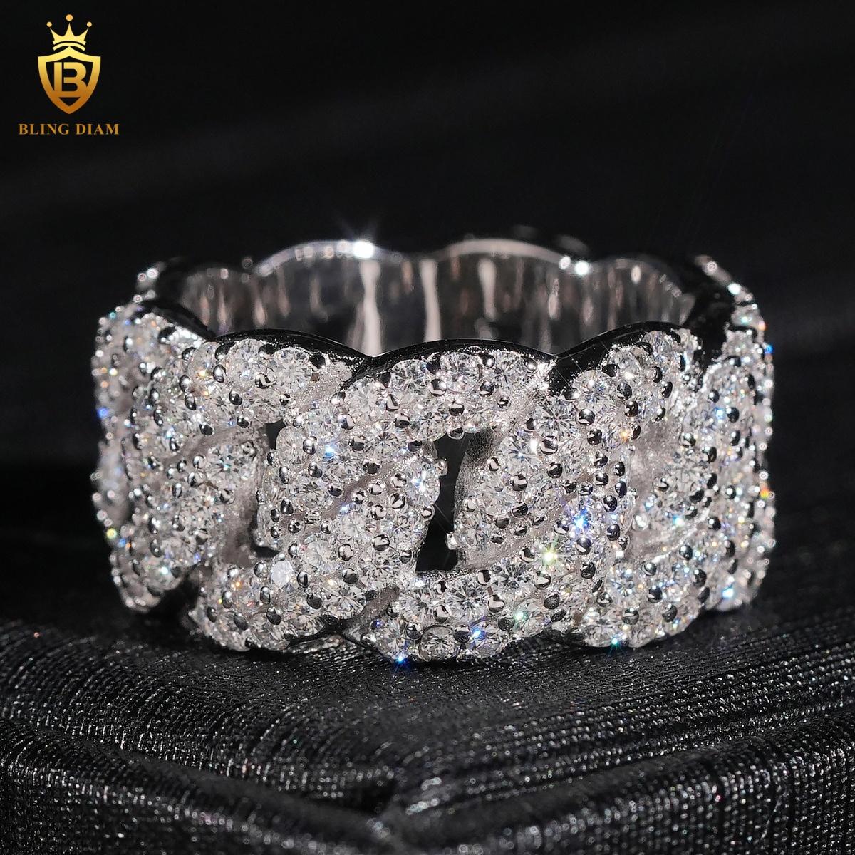 Iced Out 2 Rows VVS Moissanite