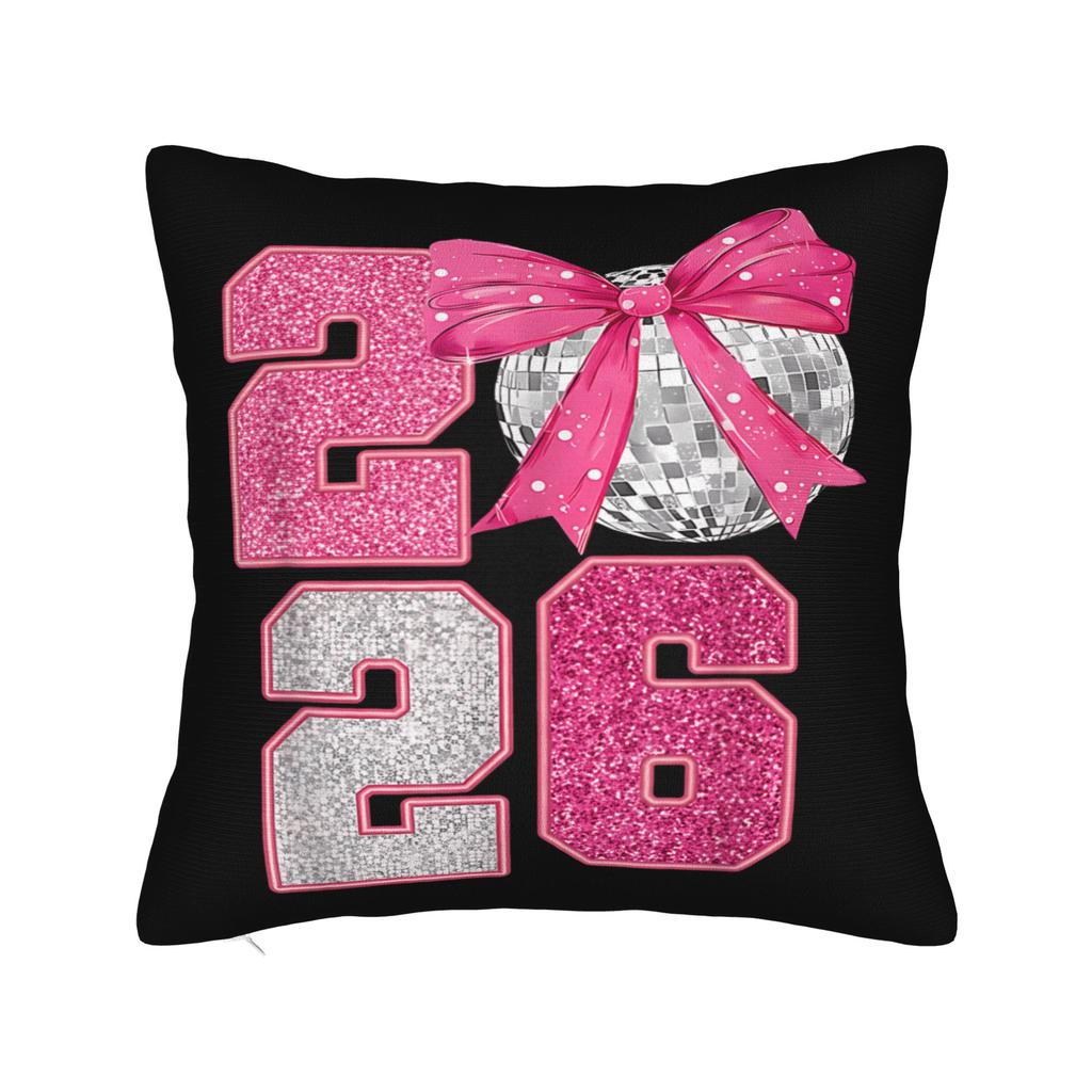 67 Happy New Year 2026 Donut Pillow Cover Morden Pillow Case For Office Car Home Decor Soft Cushion Cover Birthday Present