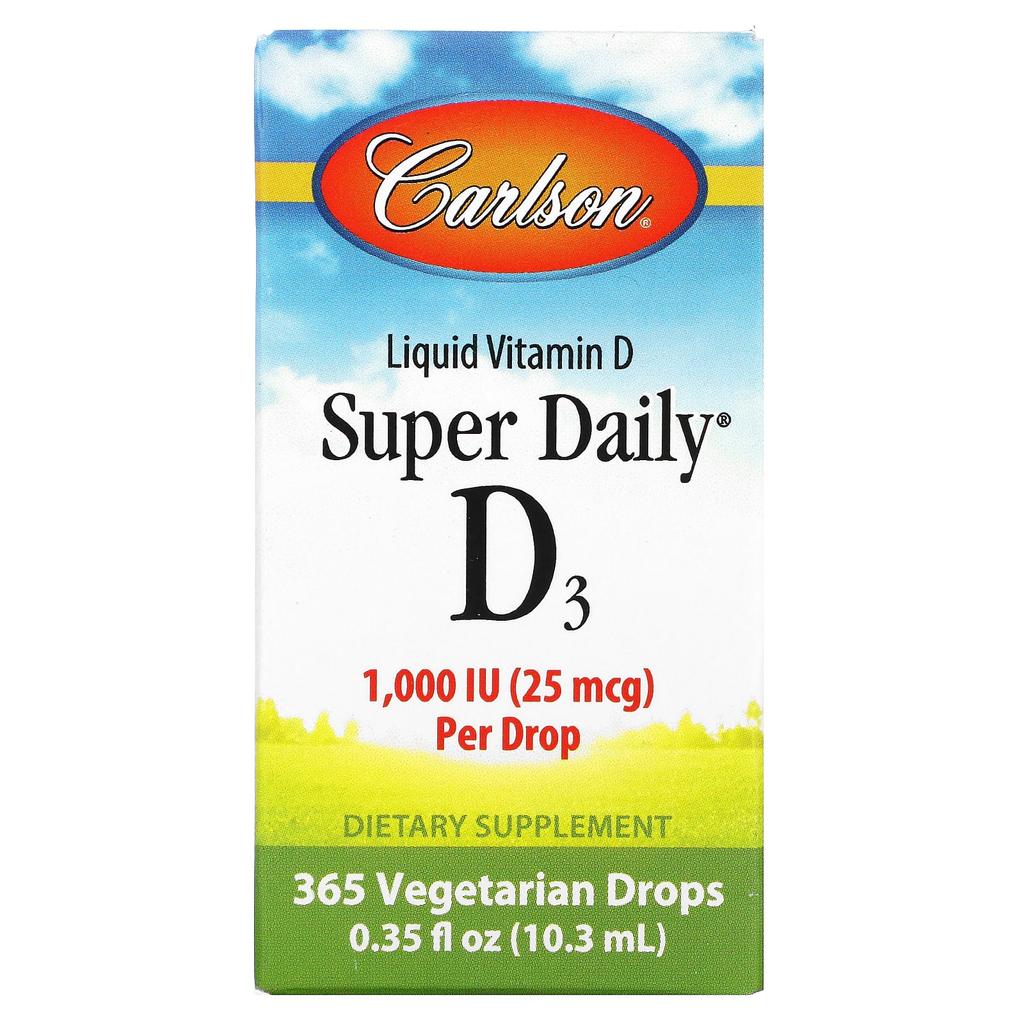 Satın alın Carlson, Super Daily D3, 1,000 IU, 0.35 fl oz (10.3 ml) Joom
