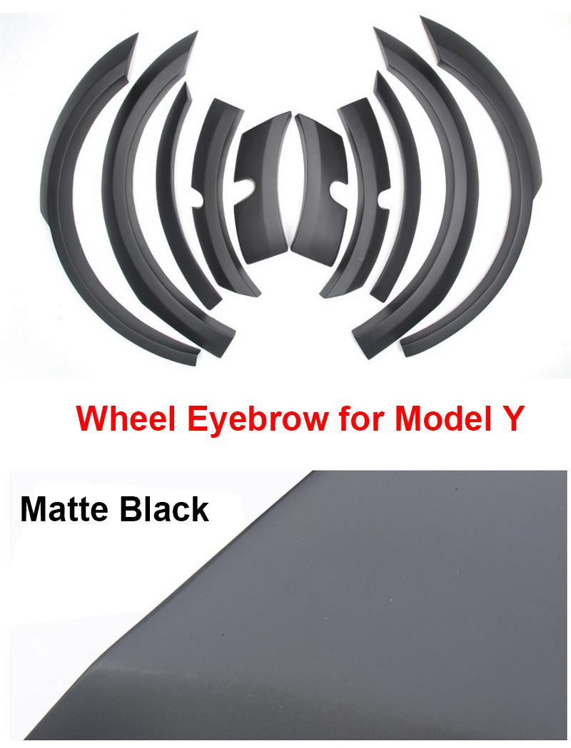 

ModelY Wheel Eyebrow для комплектов кузова Tesla Model Y 2023 Аксессуары для внешнего декора ABS Carbon Fibre Передний бампер Lip Боковые юбки