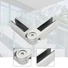 Braçadeira de Aço Inoxidável Ajustável Vidro a Vidro Suporte Pesado para Corrimão para Escadas Cerca Varanda Deck Interior Exterior