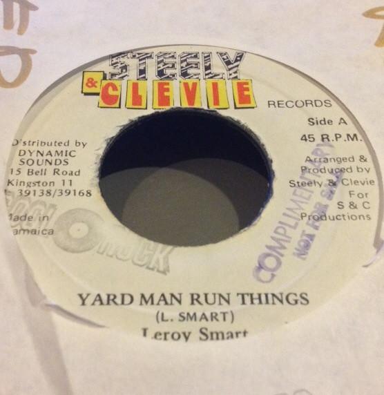 

7inch Record LEROY SMART Yard Man Run Things NONE STEELY CLEVI 1992 Jamaica Reggae Ska Dub Used