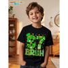Six Seven Bruh 67 Meme Kids Clothes Happy St. Patrick's Day Girl Boy T-Shirt Children's Clover Irish Day Crew Neck Short Sleeves