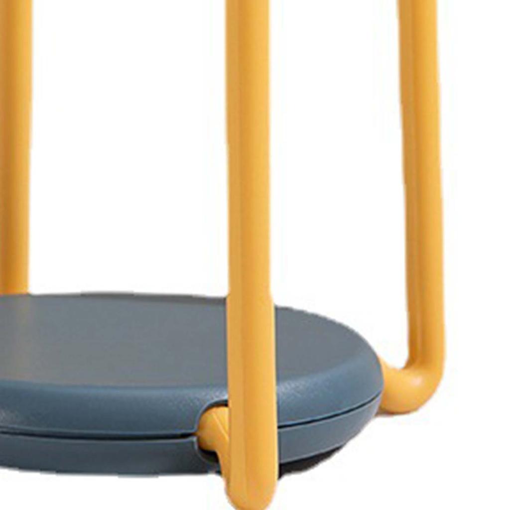 Schüsselorganisator Multifunktionales Ausziehbares Geschirrabtropfgestell für Küchenarbeitsplatte Gelb und Blau