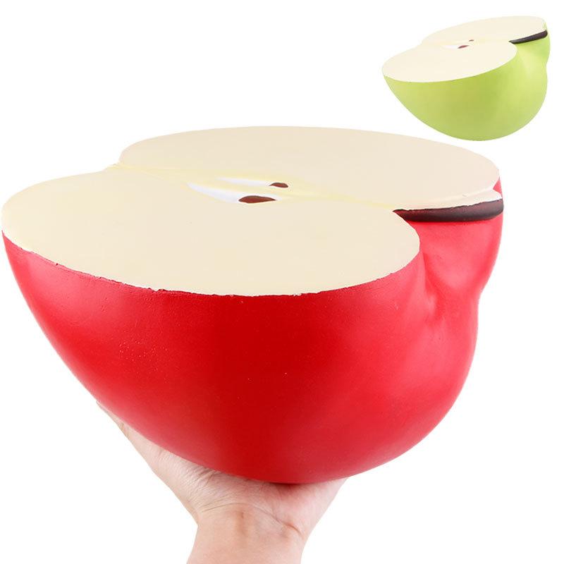 10 Inch Super Big Half-apple Shape Slow Rising Toy Soft Squeeze Children/Adult Vent Soft Squeeze Stress Relieve Toy