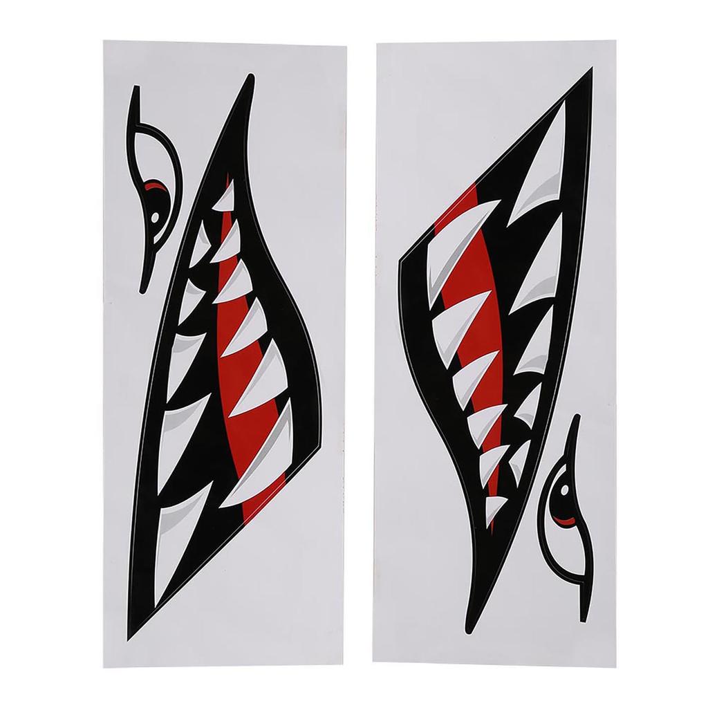 2 st Vattentäta DIY Roliga Hajtänder Mun Klistermärke Dekal Bil Kajak Båt Lastbil Dekoration