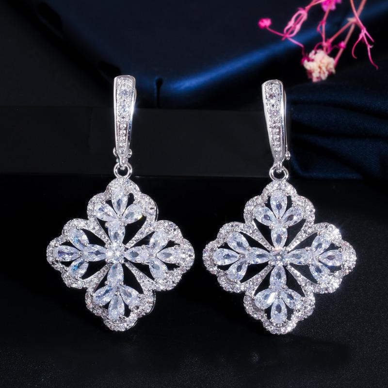 

E0311 Многоцветные на выбор, Креативные женские серьги-украшения, Серьги с цирконами 3A высокого класса белый