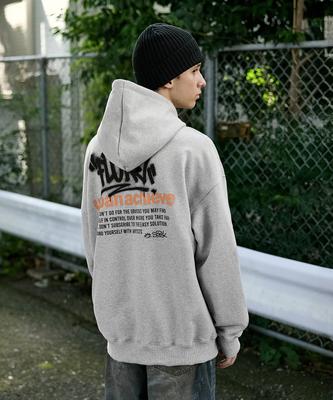 Achieve City-Driven Oversized Hoodie Gray Fht2043-Z