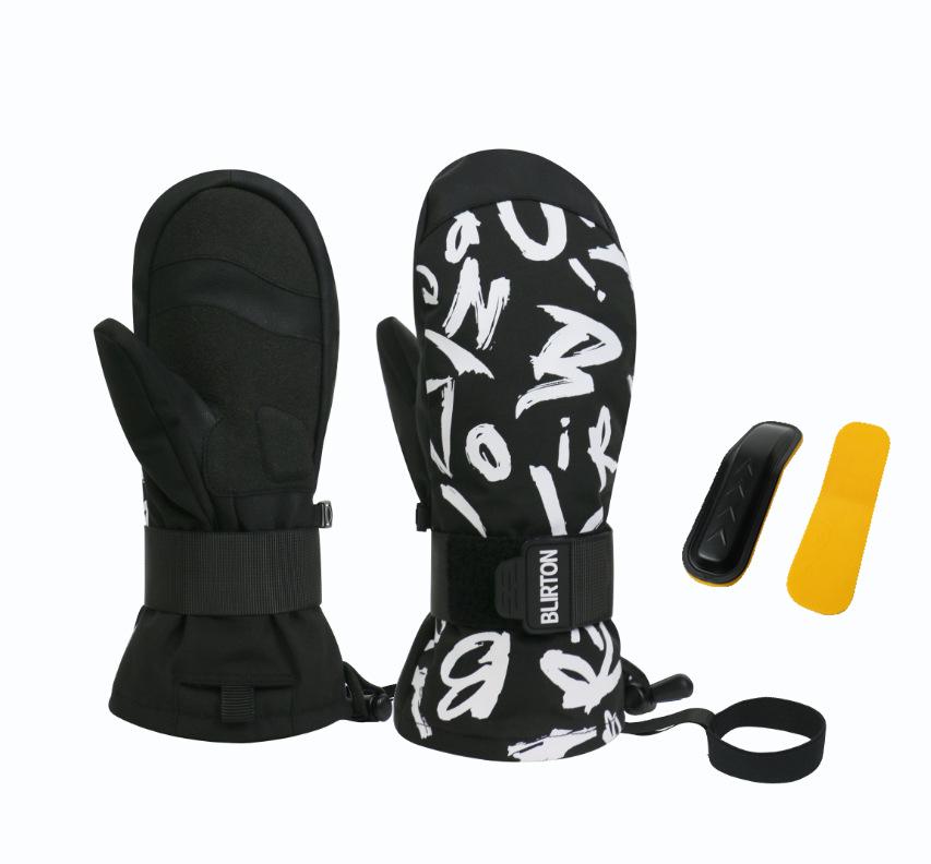 

Новые зимние детские горнолыжные перчатки - двухслойные, износостойкие, водонепроницаемые, с теплой защитой запястья для катания на лыжах на открытом воздухе (Выпуск 2024/25) Large