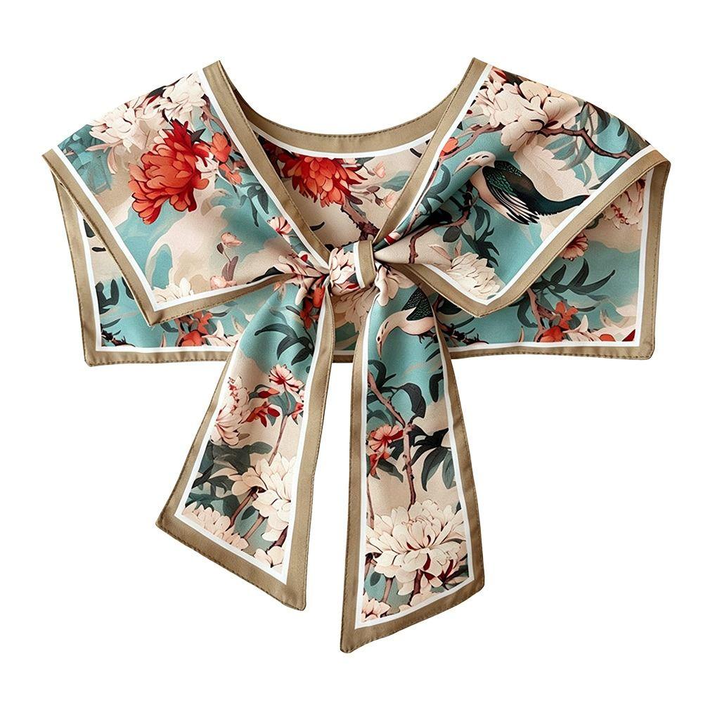 Floral Pattern Shirt Fake Collar Summer Shoulder Wraps New False Fake Collar Women