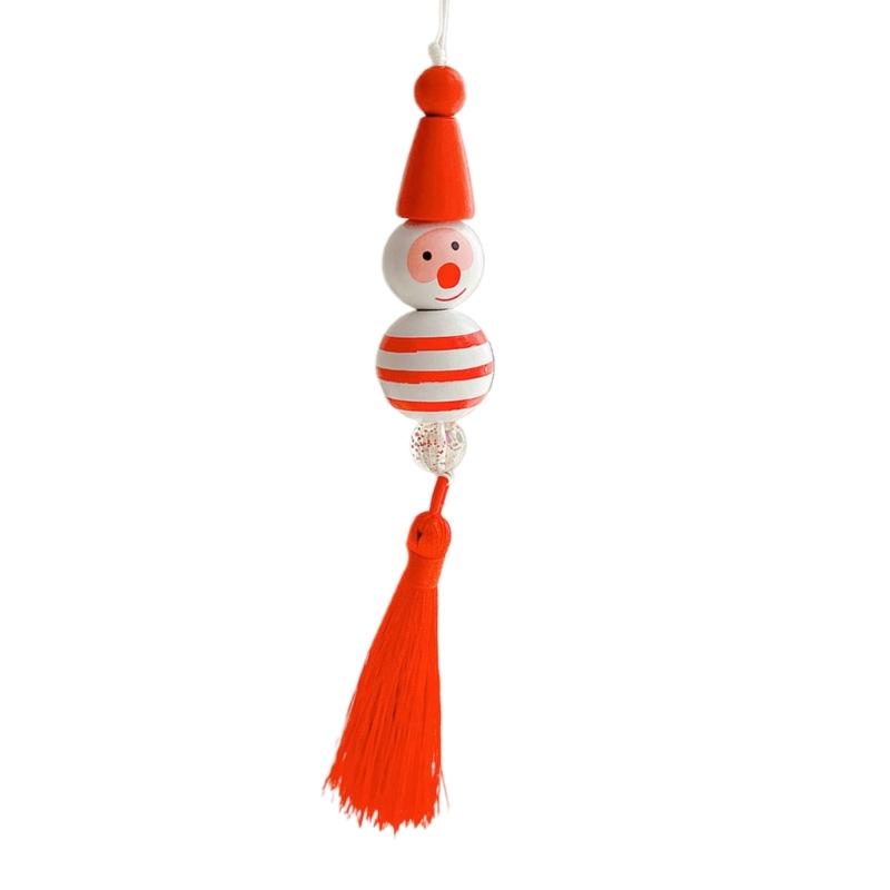 Christmas Theme Phone Lanyard Puppet Pendant Strap Detachable Beaded Phone Chain Keyring Portable Accessory for Women