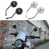 Broad View Retro Style Motorcycle Rearview Mirrors with Easy Installation and Broad View for Safe Commuting Easy Mounting