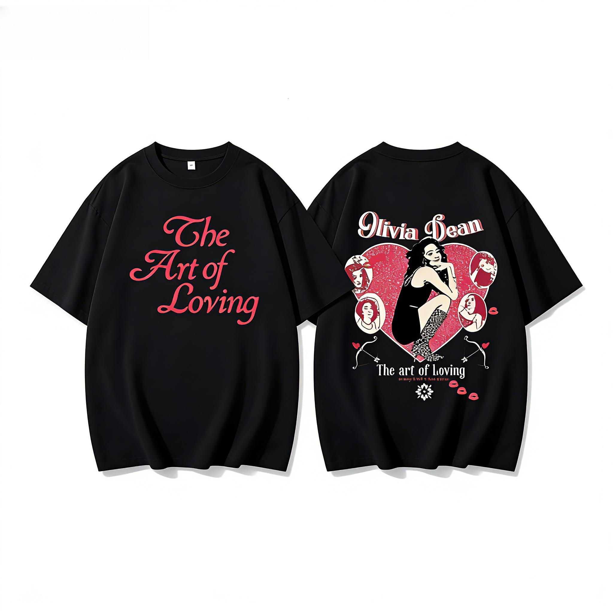 

The Art of Loving Tour 2026 Olivia Dean Худі з графічним принтом Харадзюку Хіп-хоп Пуловер Чоловік Жінка Вільний Светр S